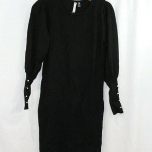 3 FOR $20 NY Collection Womens Black Puffy Sleeve Dress PS NWT